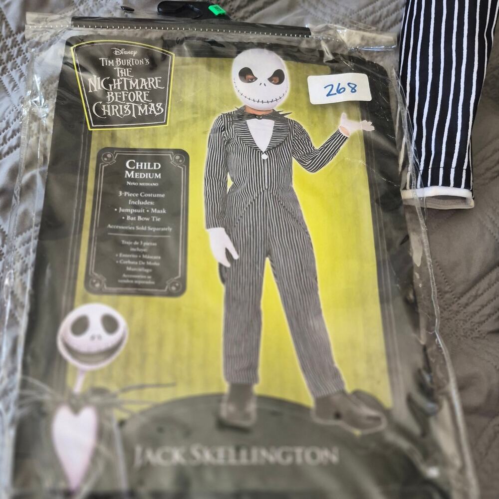 Jack Skellington costume from The Nightmare Before Christmas child medium 8-10